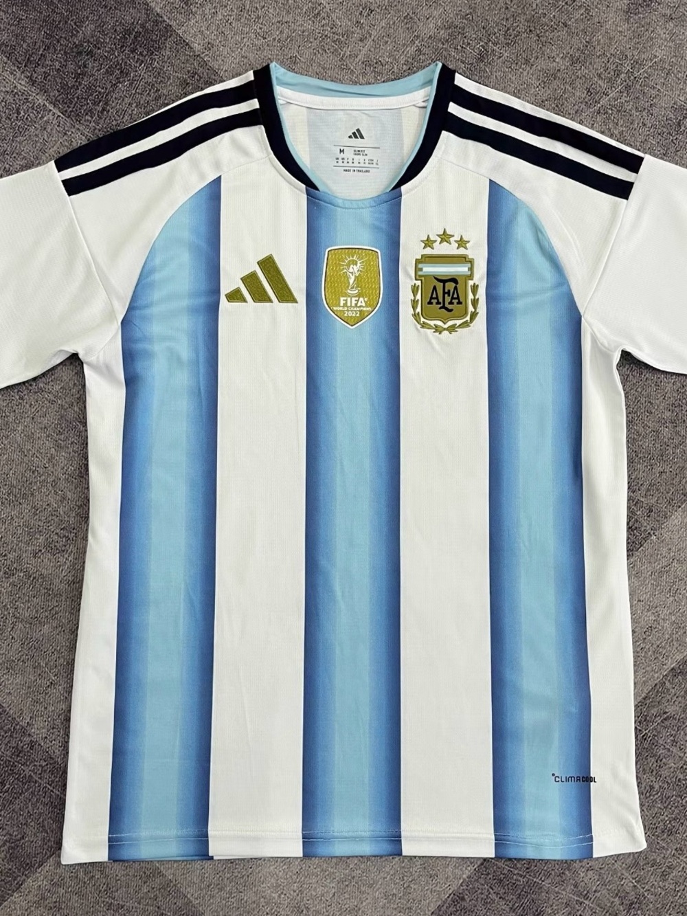 2026 world cup Men's Argentina Blue & White Striped Soccer Jersey